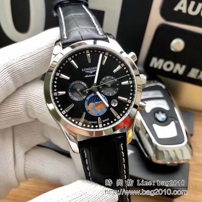 LONGINES浪琴 獨家品質 六針商務款 男士腕表 WSS0198